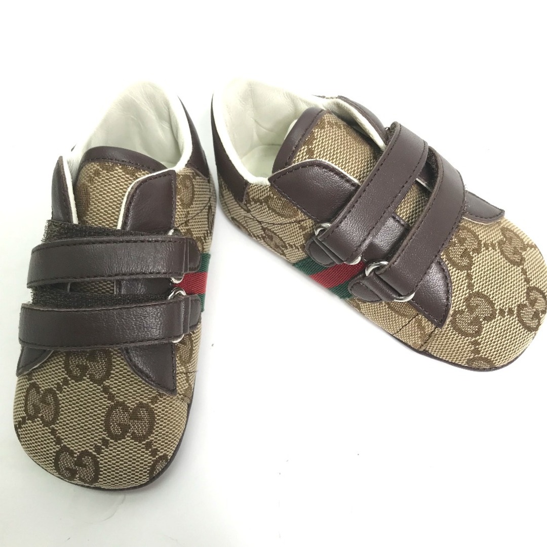 Gucci(グッチ)のグッチ GUCCI GG シェリーライン スニーカー 赤ちゃん　BABY 靴 ファーストシューズ ベビーシューズ ベージュ 未使用 キッズ/ベビー/マタニティのベビー靴/シューズ(~14cm)(その他)の商品写真