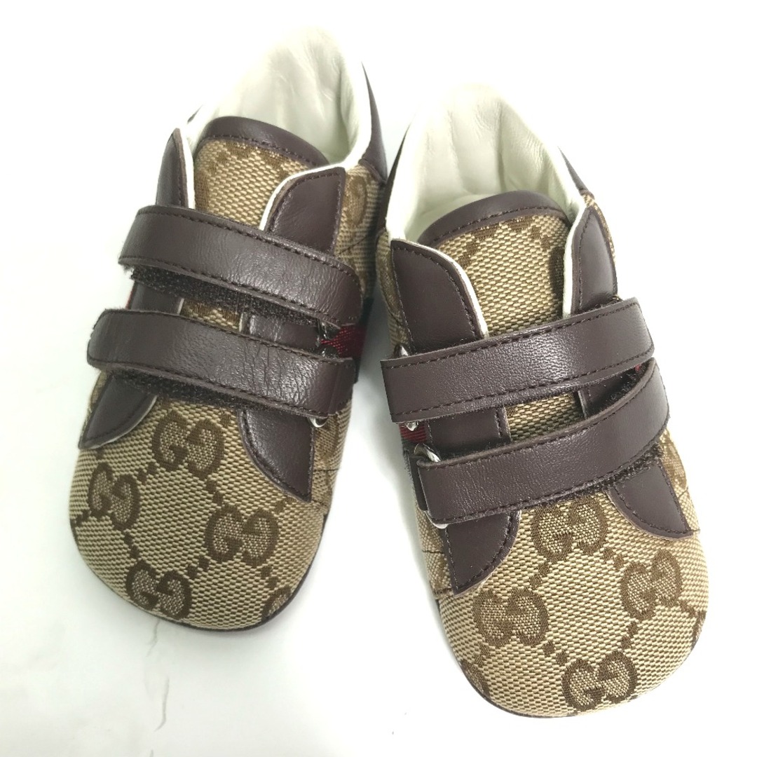 Gucci(グッチ)のグッチ GUCCI GG シェリーライン スニーカー 赤ちゃん　BABY 靴 ファーストシューズ ベビーシューズ ベージュ 未使用 キッズ/ベビー/マタニティのベビー靴/シューズ(~14cm)(その他)の商品写真