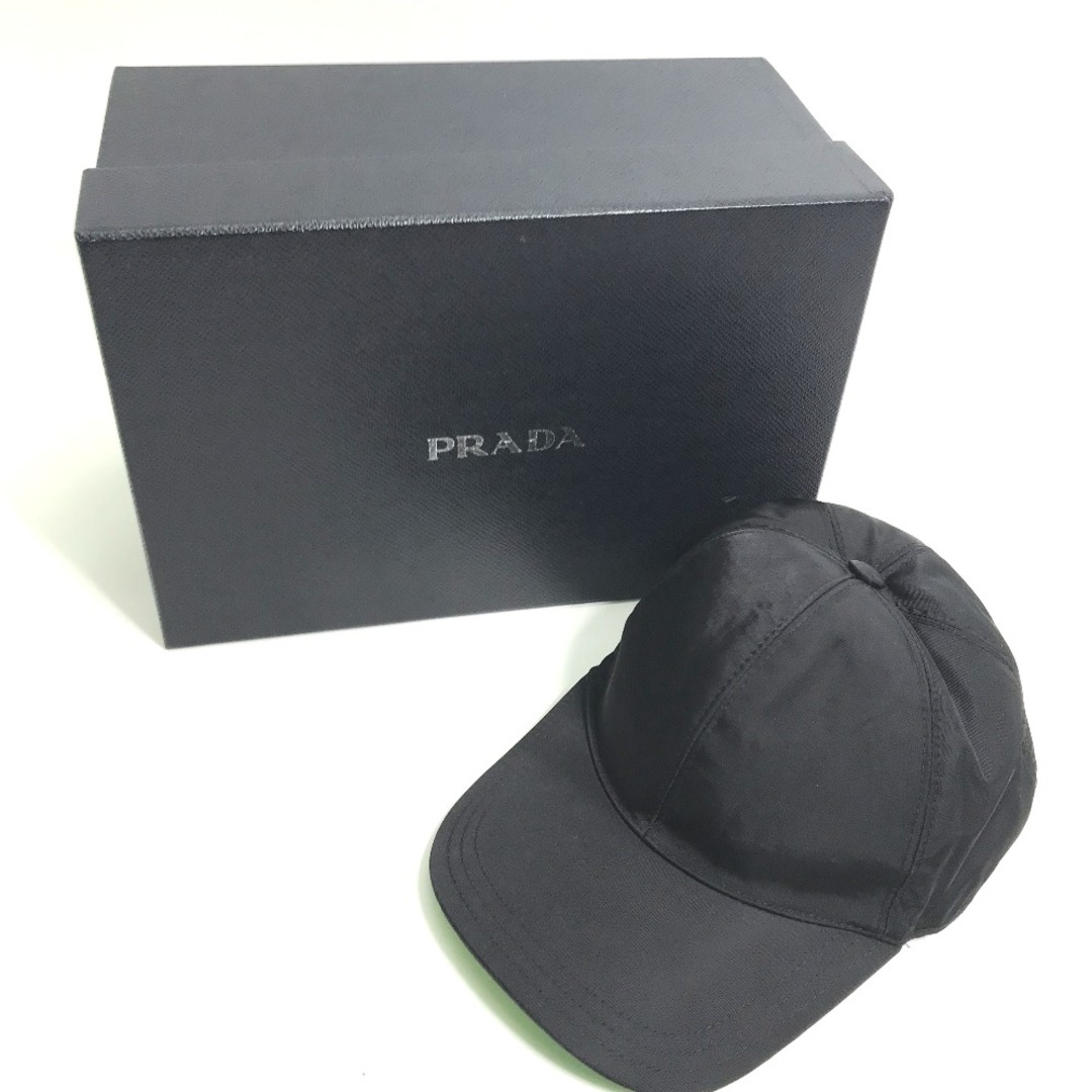 プラダ PRADA ロゴ 2HC274 帽子 キャップ帽 ベースボール キャップ ナイロン ブラック