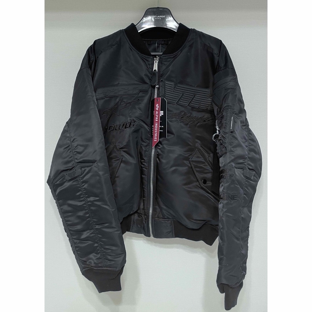 VETEMENTS(ヴェトモン)の新品☆VETEMENTS☆【S】BLACKOUTMOTORCYCLEBOMBER メンズのジャケット/アウター(ブルゾン)の商品写真