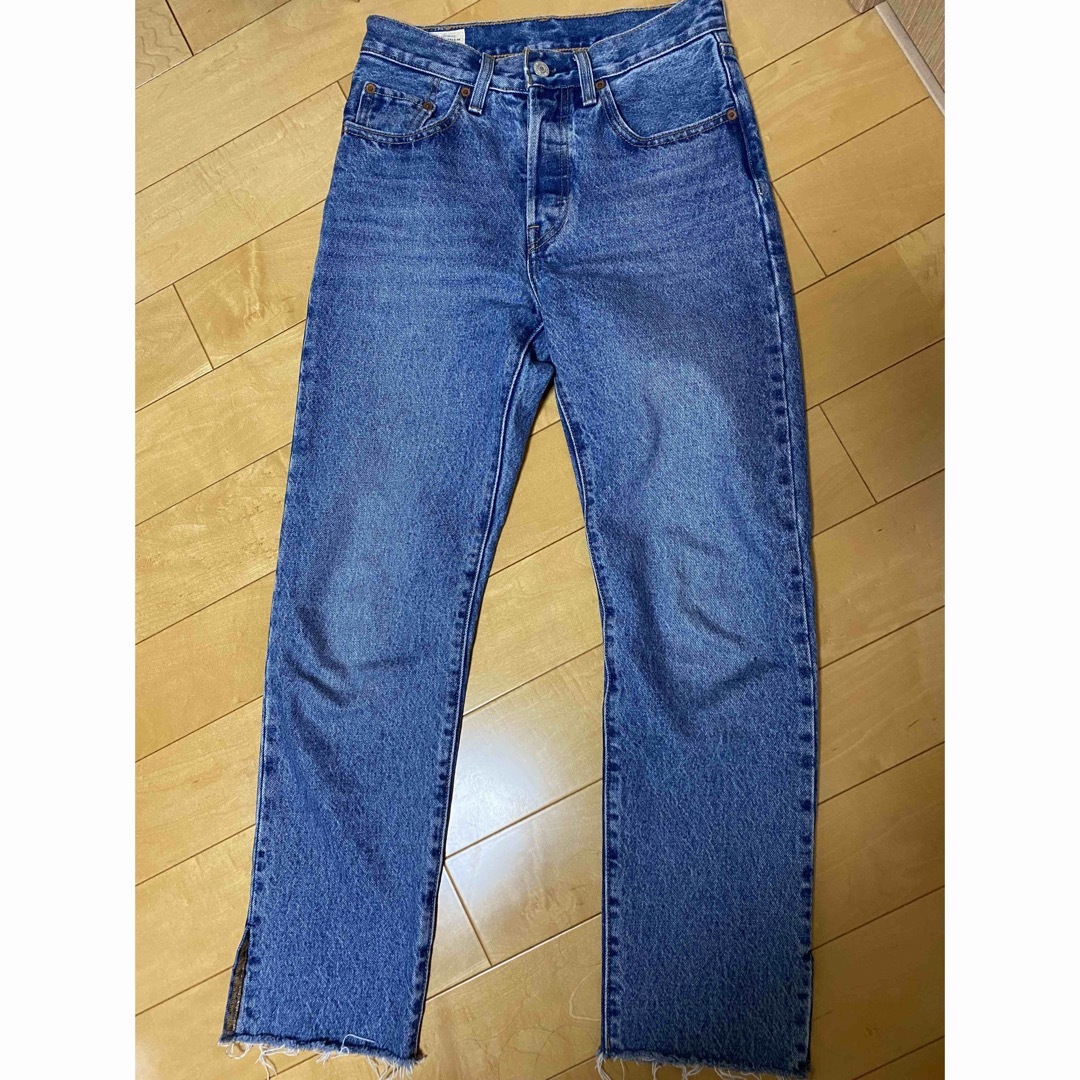 【美品】  Levi's / リーバイス | × SLOBE IENA スローブイエナ 別注 501 サイドスリット デニム パンツ | W26 L28 | インディゴ | レディース