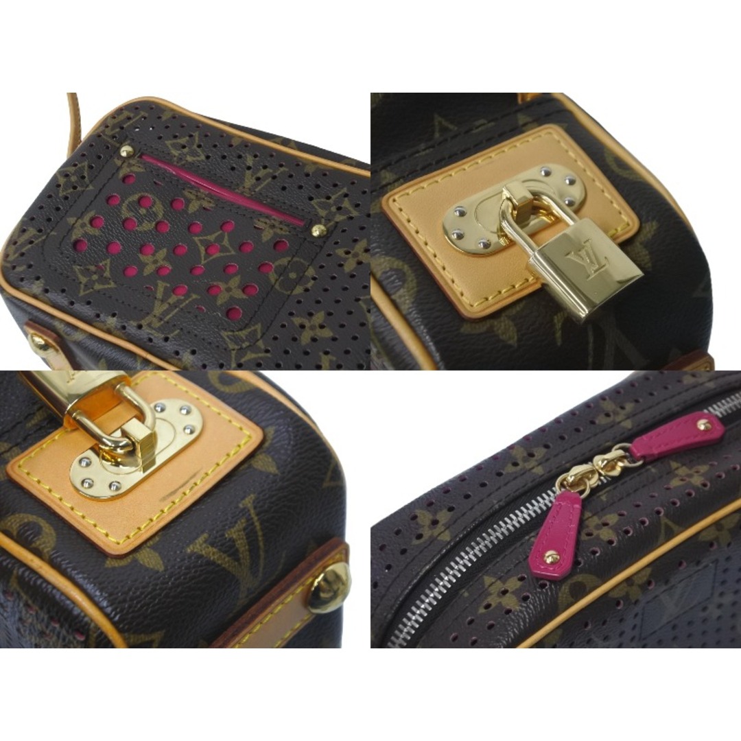 LOUIS VUITTON ルイヴィトン ショルダーバッグ ミニトロカデロ M95175 モノグラムペルフォ ブラウン ワインレッド 美品 中古  58452