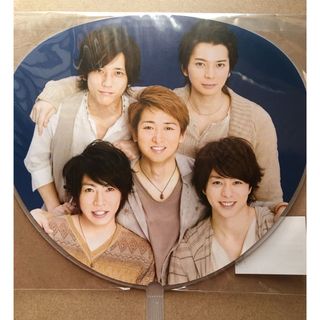 アラシ(嵐)の嵐　ミニうちわ　beautiful world 集合　未使用　未開封(アイドルグッズ)