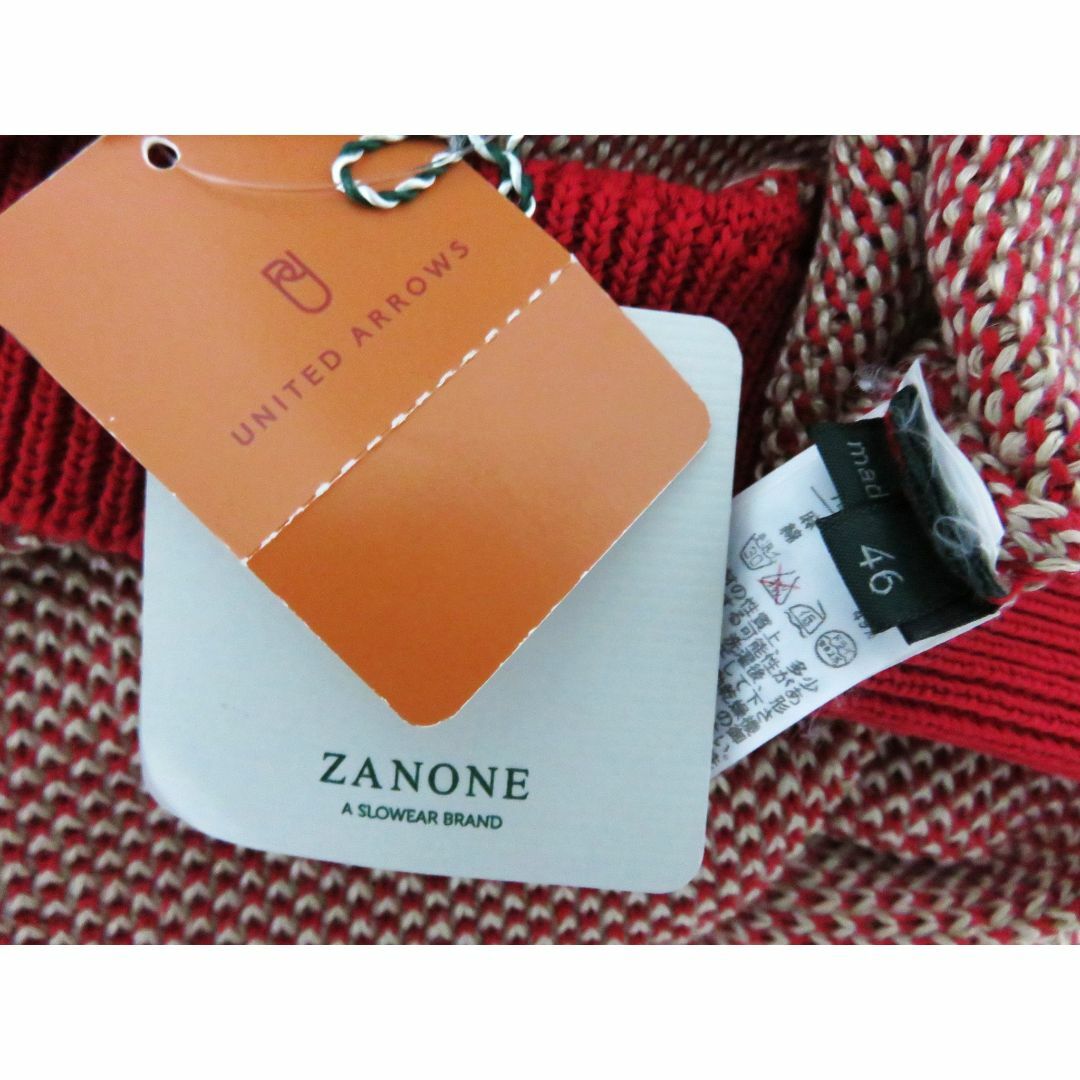 ZANONE(ザノーネ)の定価3.9万 新品 ZANONE リネン コットン ニット 46 レッド メンズのトップス(ニット/セーター)の商品写真