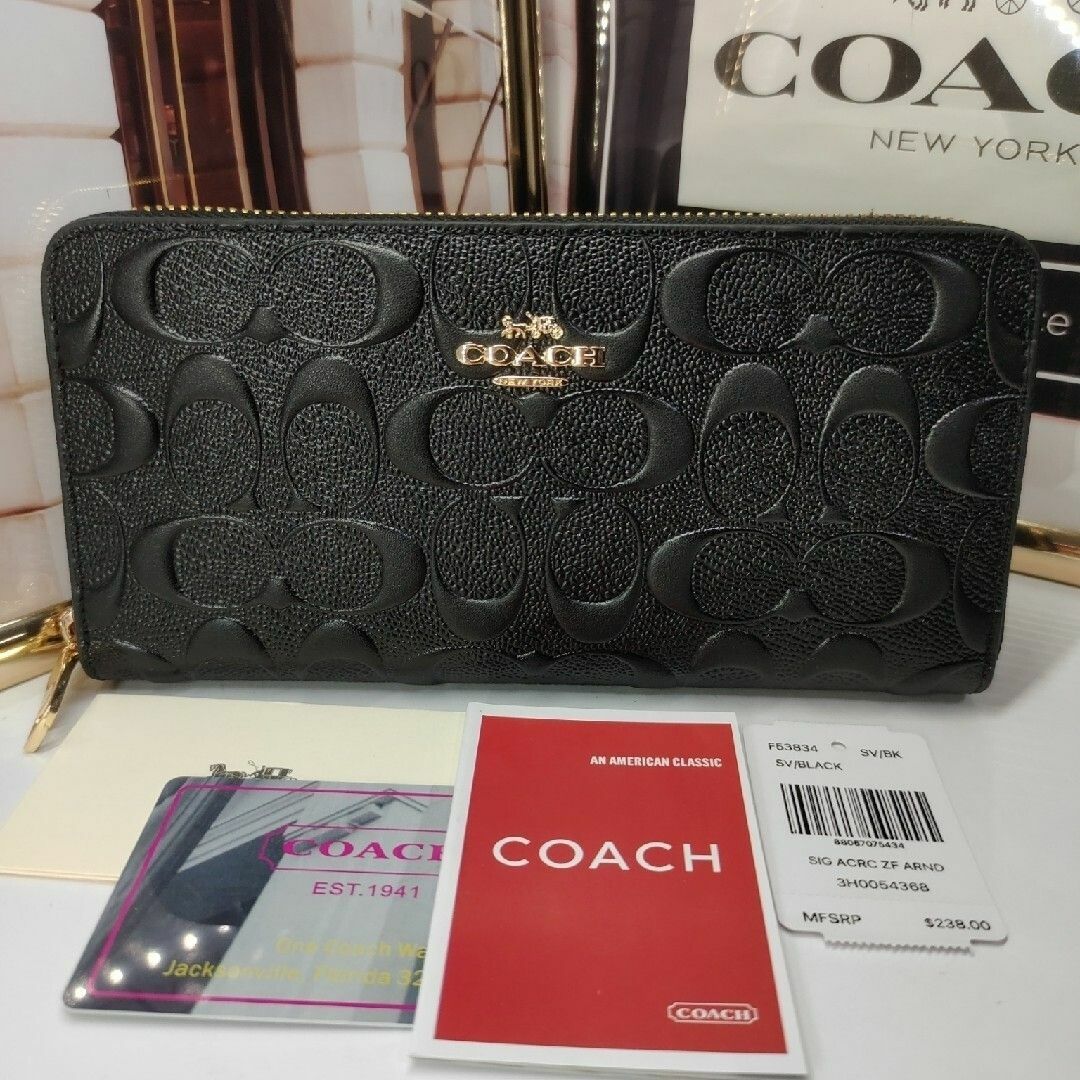 COACH - ⏹️未使用⏹️F53834 最新作□コーチ 長財布 型押し