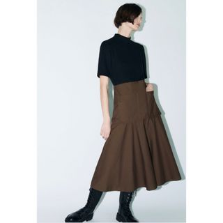 ザラ(ZARA)のZARAマッチングポケット付きワンピースSサイズ(ロングワンピース/マキシワンピース)