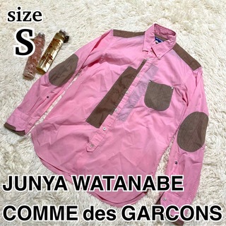 ジュンヤワタナベコムデギャルソン(JUNYA WATANABE COMME des GARCONS)の未使用に近い　ジュンヤワタナベ　コムデギャルソン　マン　シャツ　切り替え　ピンク(シャツ)