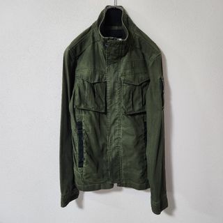 G-STAR RAW - ジースターロウ　ミリタリージャケット　美品　薄手　ジップ　ボタン　カーキ