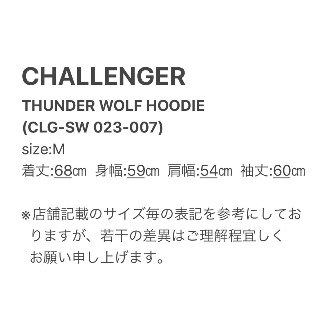 NEIGHBORHOOD(ネイバーフッド)のM黒【CHALLENGER】THUNDER WOLF ／新品タグ付／送料込 メンズのトップス(パーカー)の商品写真