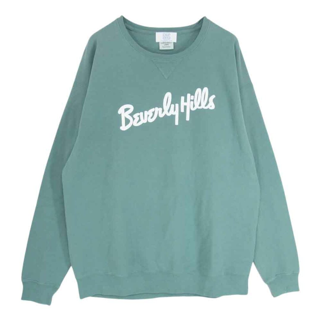 約725cm身幅STANDARD CALIFORNIA スタンダードカリフォルニア  CALIFOLKS Crew Sweat カリフォルクス クルーネック スウェット トレーナー グリーン系 L