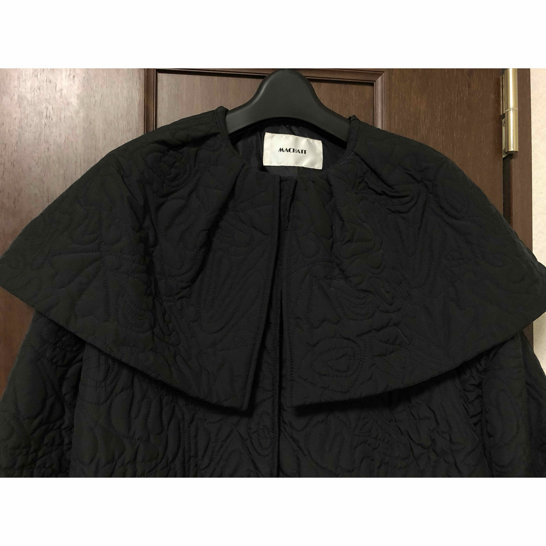 machatt 2021aw トップサーモキルティングジャケット　ブラック約63cm袖丈