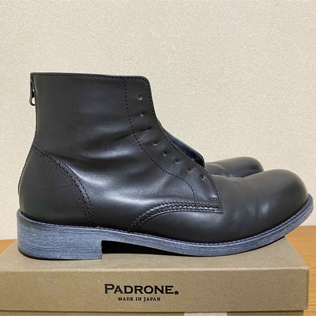 【美品】PADRONE×MIDWEST別注 牛革 バックジップブーツ 42 【美品】PADRONE×MIDWEST別注 牛革 バックジップブーツ 42