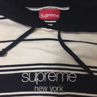 値下げ！Supreme ボーダーパーカー