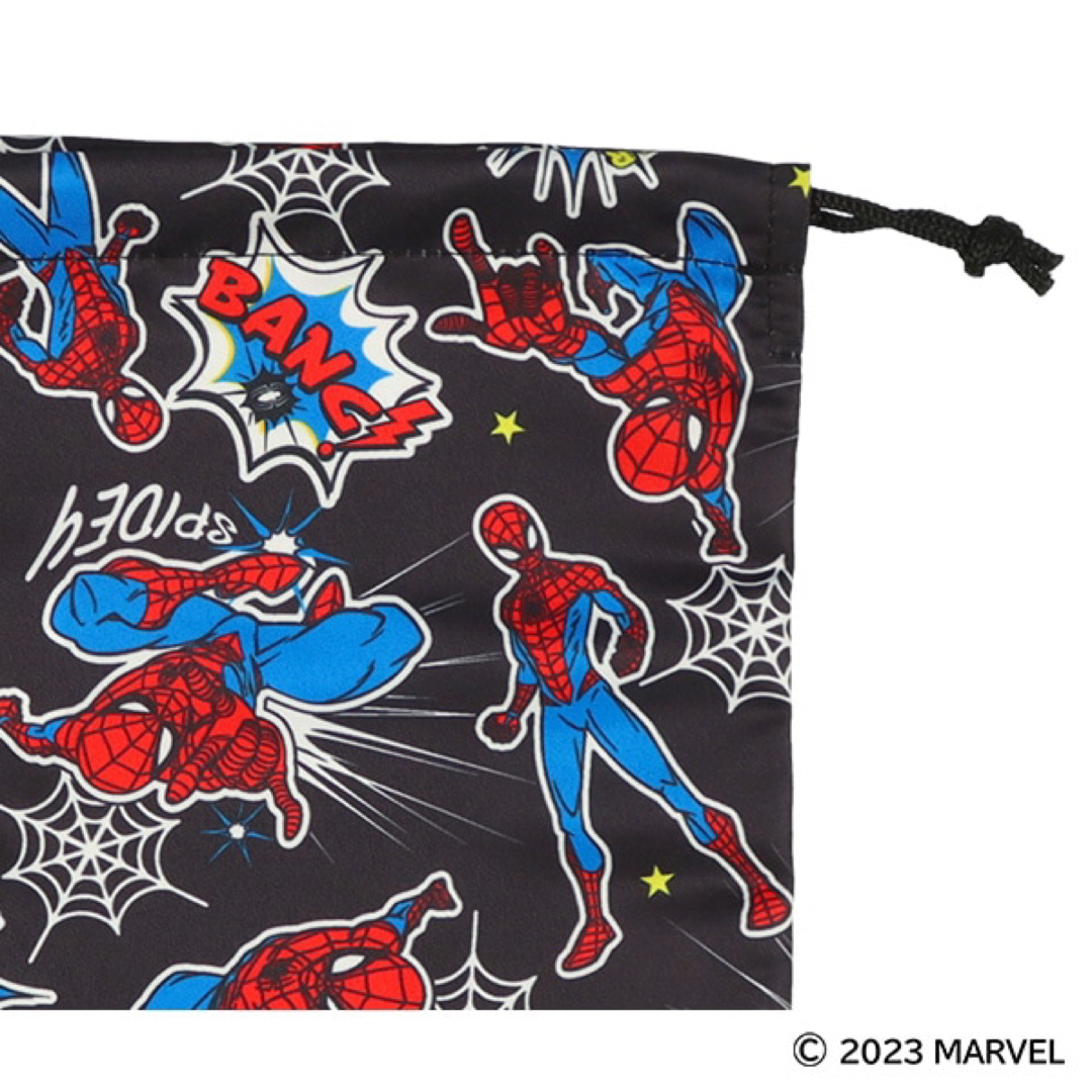 MARVEL(マーベル)の新品 スパイダーマン レッスンバッグ シューズバッグ 巾着袋 入園準備 ハンドメイドのキッズ/ベビー(バッグ/レッスンバッグ)の商品写真