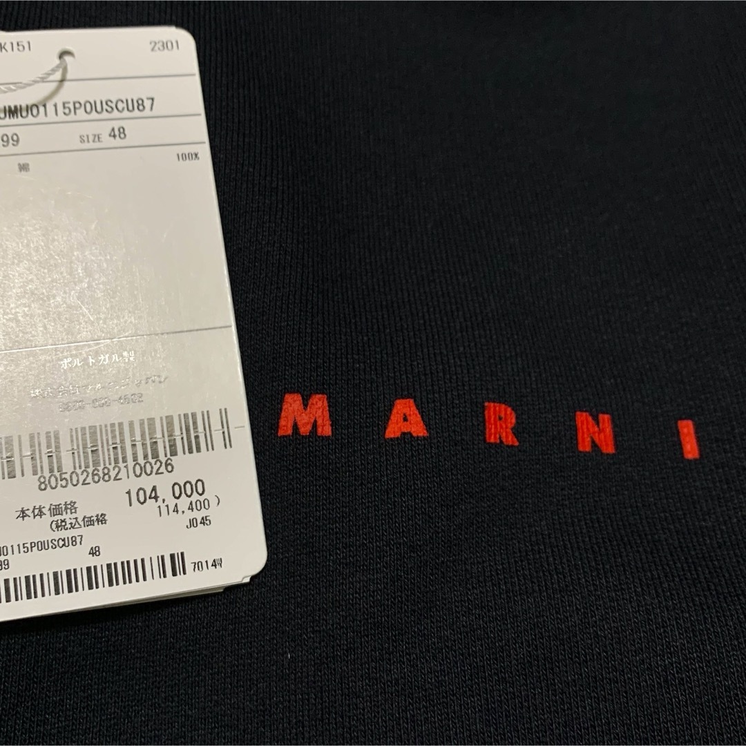 MARNI【新品】 マルニ フーディー MARNI パーカー ロゴ ジップ 黒 Black