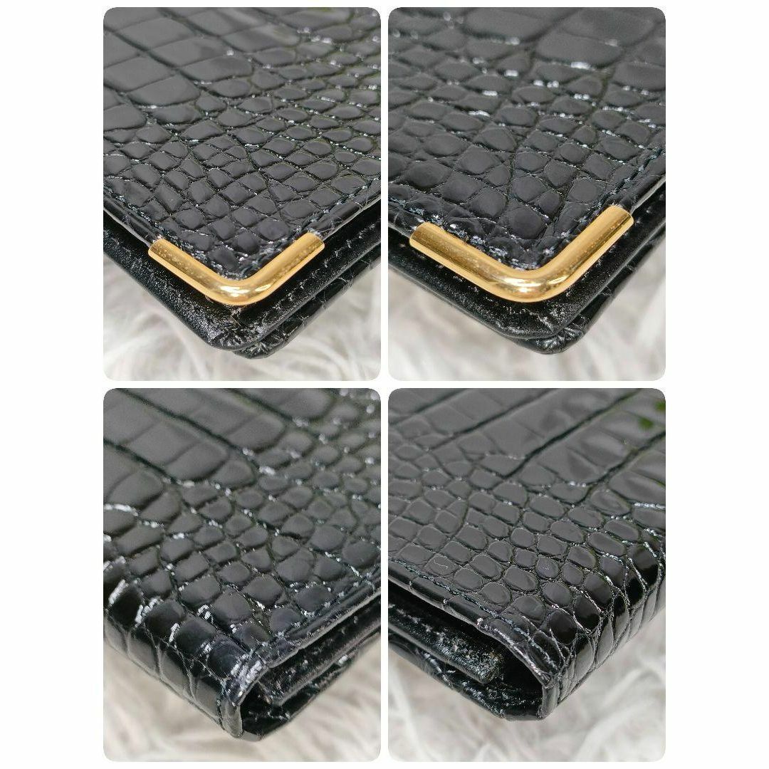 Crocodile - シャイニングクロコダイル 長財布 ブラック クロコ Crocodile - シャイニングクロコダイル 長財布 ブラック クロコ