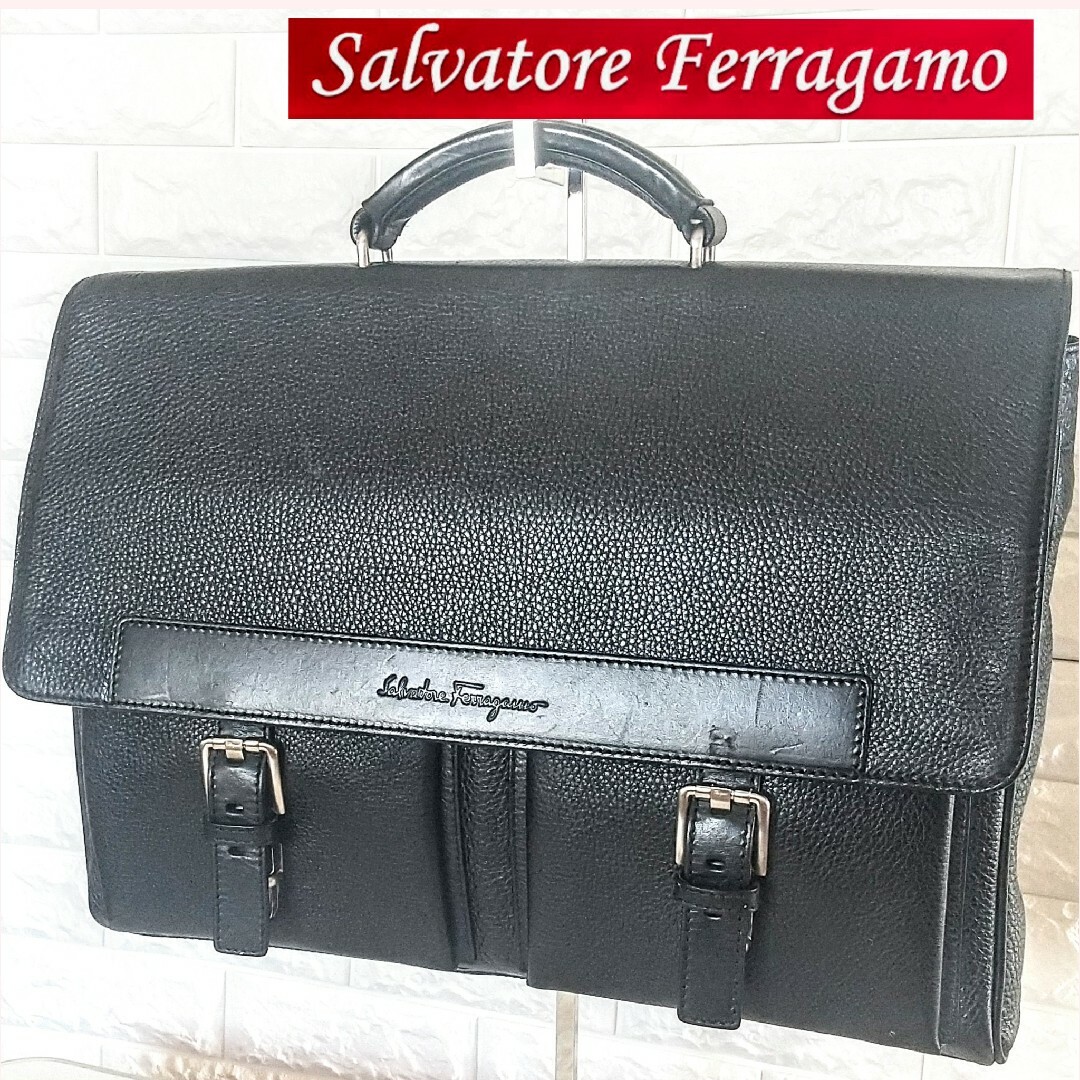 Salvatore Ferragamo(サルヴァトーレフェラガモ)のFerragamo ブリーフケース ビジネスバック 高級 メンズのバッグ(ビジネスバッグ)の商品写真
