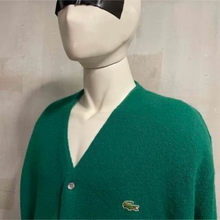 LACOSTE - 美品 ラコステ アーガイル柄 ウールニット ジップ 