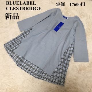 ブルーレーベルクレストブリッジ(BLUE LABEL CRESTBRIDGE)の【新品】ブルーレーベルクレストブリッジ　カットソー　ノバチェック(カットソー(長袖/七分))