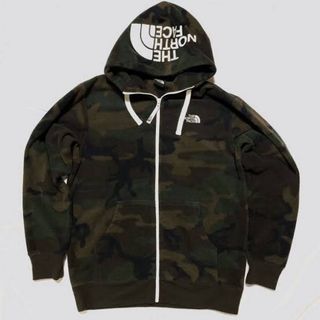 THE NORTH FACE　カモフラ　フードロゴ　パーカー　L