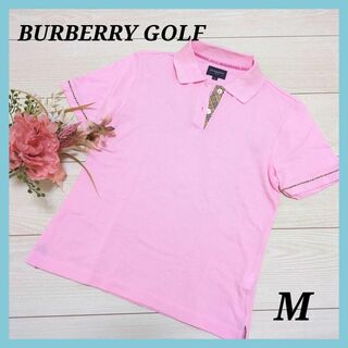 バーバリー(BURBERRY)のバーバリーゴルフ　ポロシャツ　バーバリー　ピンク　ノバチェック　ユニセックス(ウエア)