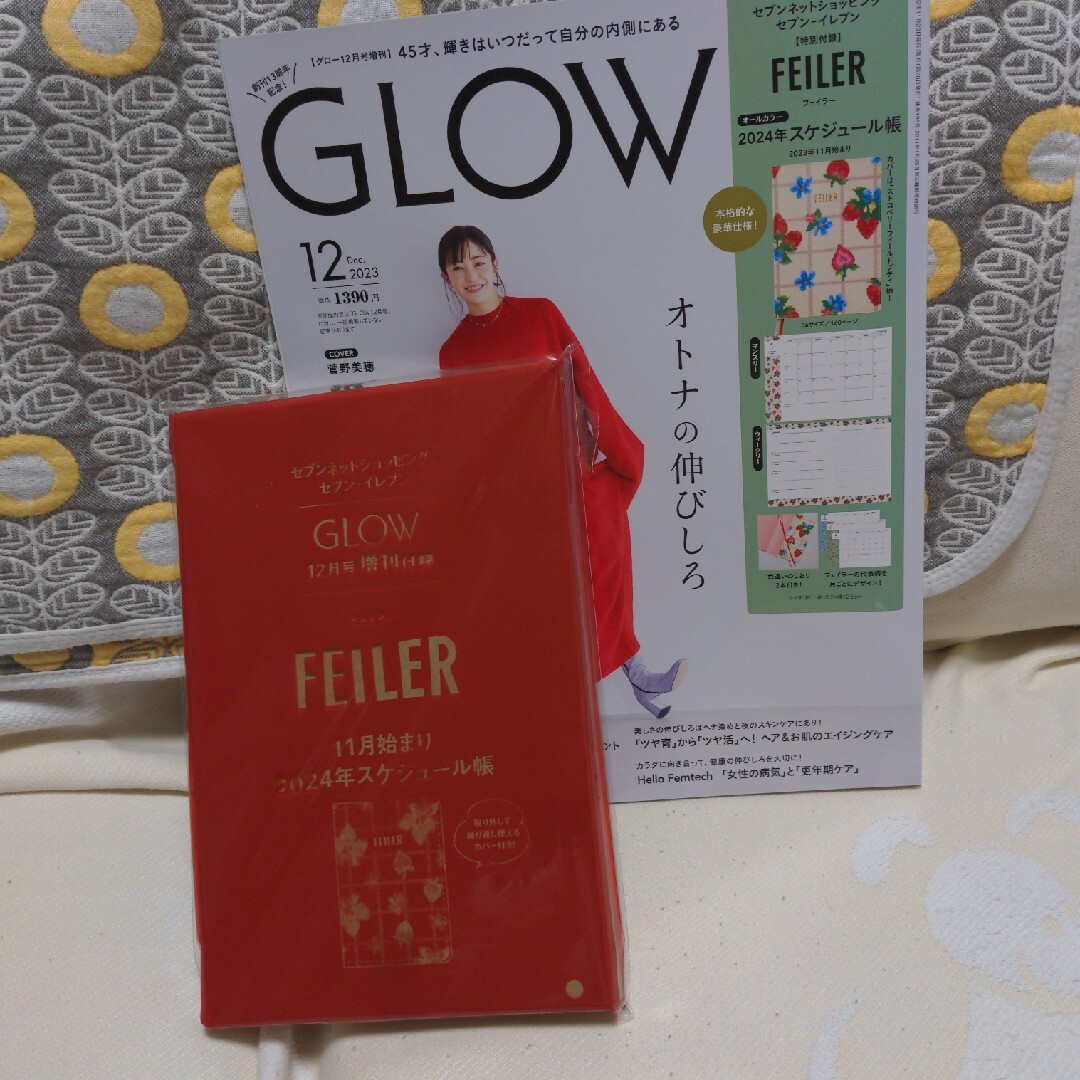 FEILER(フェイラー)のGLOW12月増刊 FEILER フェイラー 2024年スケジュール帳未開封 エンタメ/ホビーの雑誌(ファッション)の商品写真