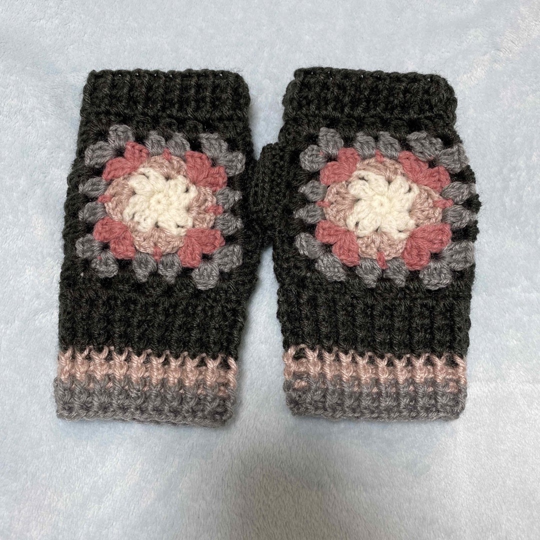 ハンドメイド　かぎ針編み　アームウォーマー　ハンドウォーマー　手袋　(1) ハンドメイドのファッション小物(手袋)の商品写真