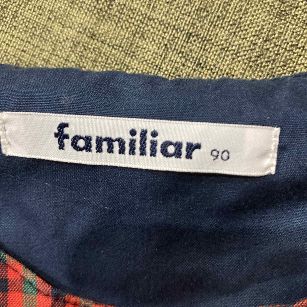 familiar(ファミリア)のfamiliar チェックワンピース キッズ/ベビー/マタニティのキッズ服女の子用(90cm~)(ワンピース)の商品写真