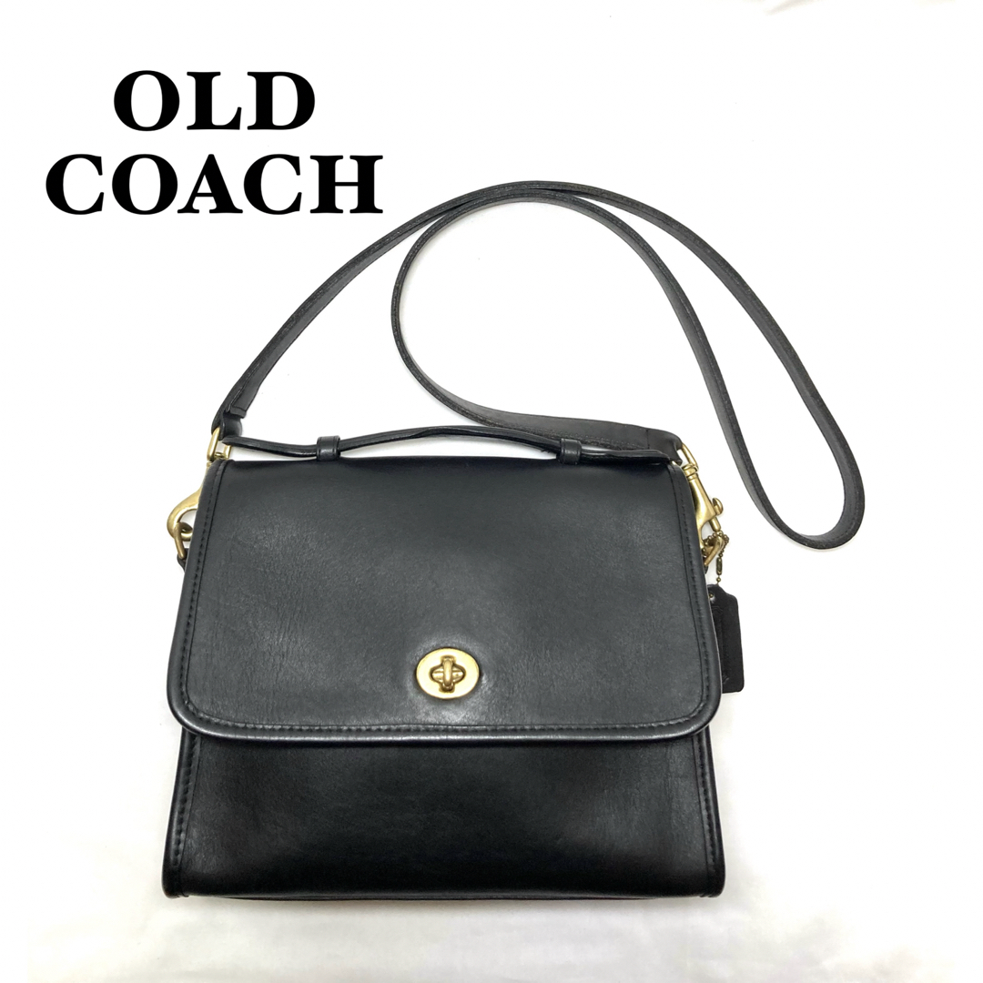 21㎝横幅【美品】COACH オールドコーチ　ショルダーバッグターンロック　F4C9870