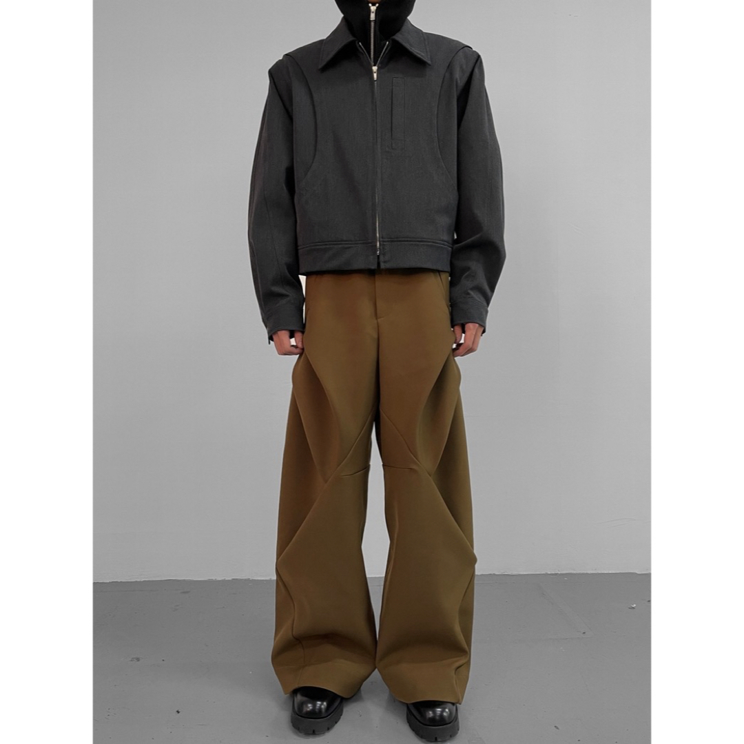 BAOVICTO 変形ワイドパンツ スラックス - スラックス BAOVICTO 変形ワイドパンツ スラックス - スラックス