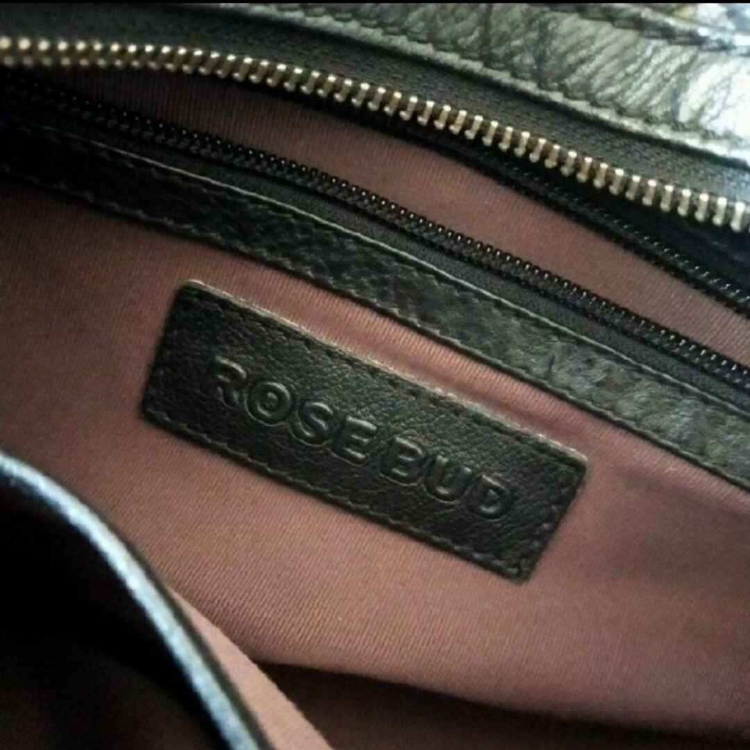ROSE BUD(ローズバッド)のROSE BUD ミニボストンバッグ　モノトーン　黒　白　メッシュ　牛革 レディースのバッグ(ハンドバッグ)の商品写真