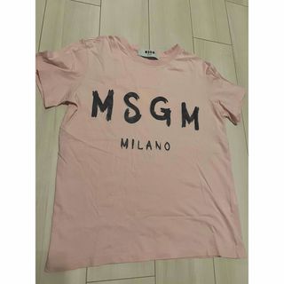 エムエスジイエム(MSGM)のMSGM ロゴTシャツ 人気デザイン ピンク エムエスジーエム(Tシャツ(半袖/袖なし))