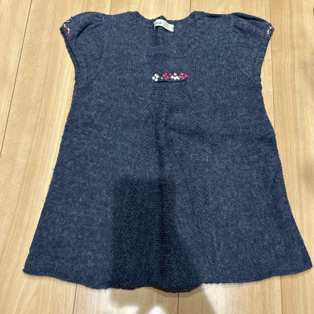 familiar(ファミリア)のファミリア f dash ニット キッズ/ベビー/マタニティのキッズ服女の子用(90cm~)(Tシャツ/カットソー)の商品写真