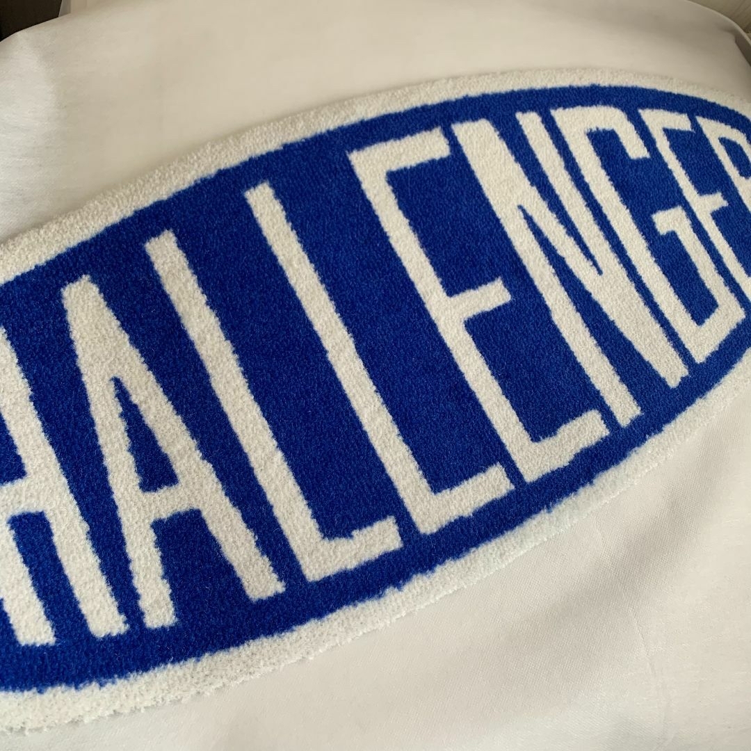 NEIGHBORHOOD - 青【CHALLENGER】OVAL LOGO MAT／新品未使用品／送料込