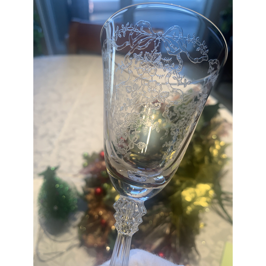 Glassフォストリア　ロマンス　ワイングラス　2脚　ヴィンテージ