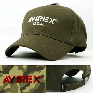 アヴィレックス(AVIREX)のローキャップ 帽子 AVIREX Low Cap カーキ 80057500-35(キャップ)