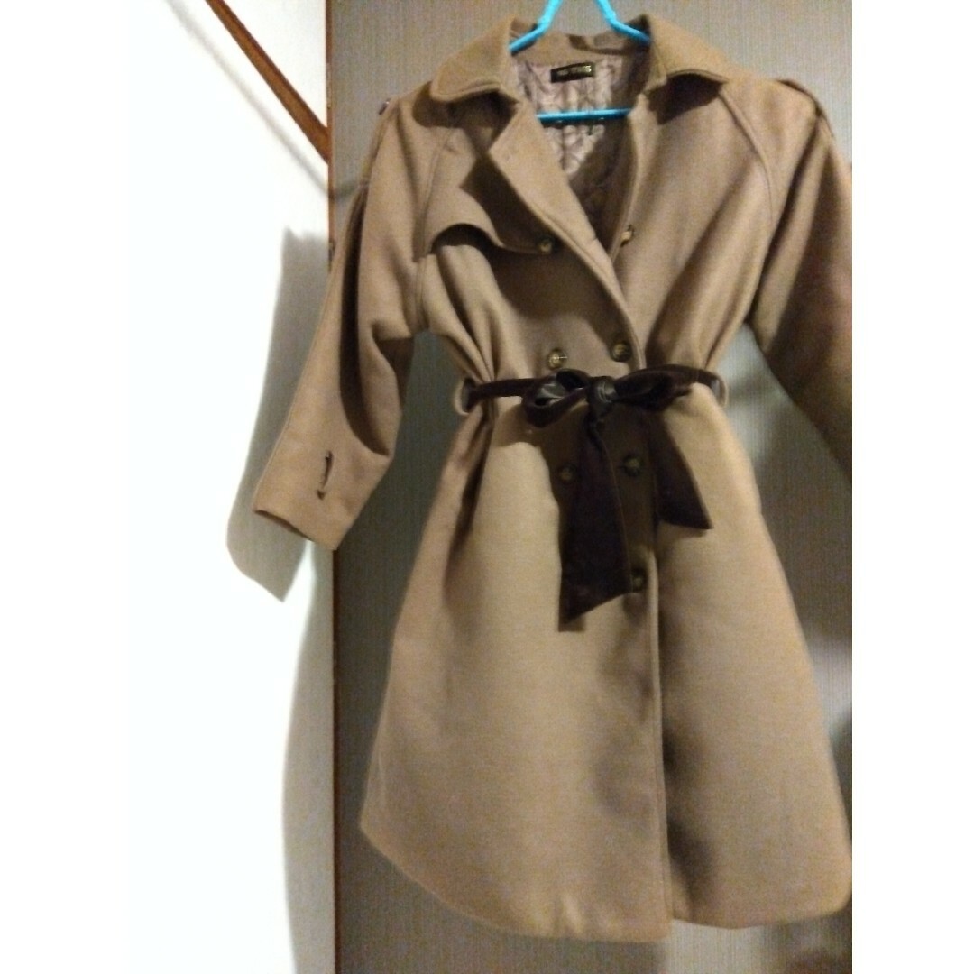 ベルト欠損500　ウール混　冬用FREE STYLISTS トレンチ コート レディースのジャケット/アウター(ロングコート)の商品写真