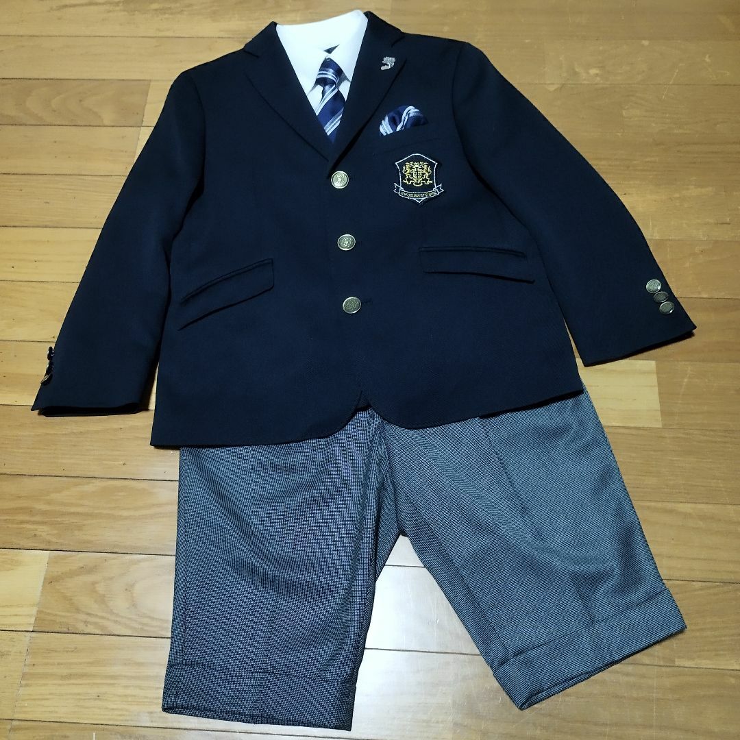 お祝い超美品130Bぽっちゃりサイズ大きいサイズ フォーマルセットップ入学式卒園式式服