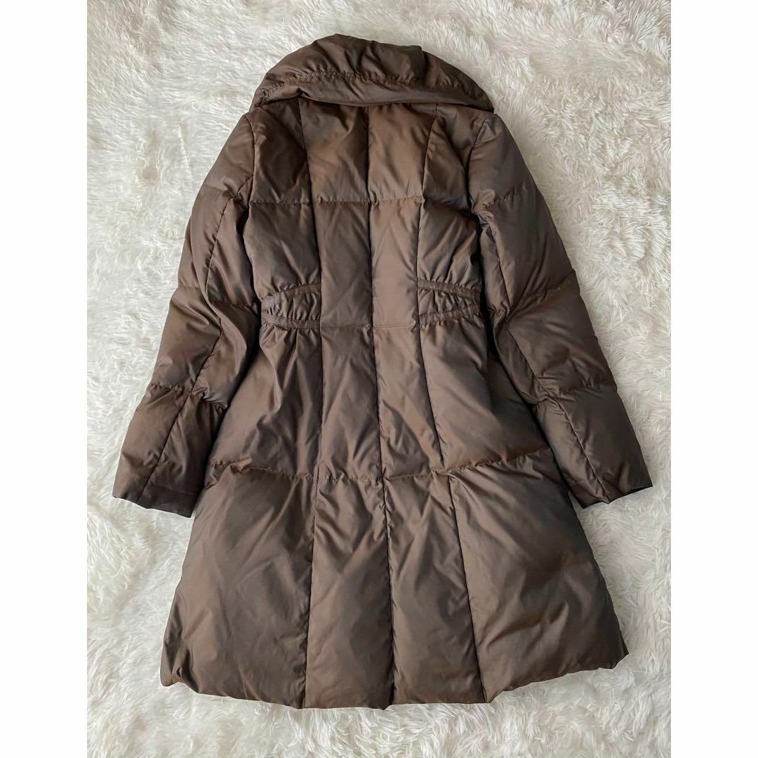 ANAYI(アナイ)のアナイ ANAYI ダウンコート ブラウン 38 ショールカラー 女優襟 レディースのジャケット/アウター(ダウンコート)の商品写真