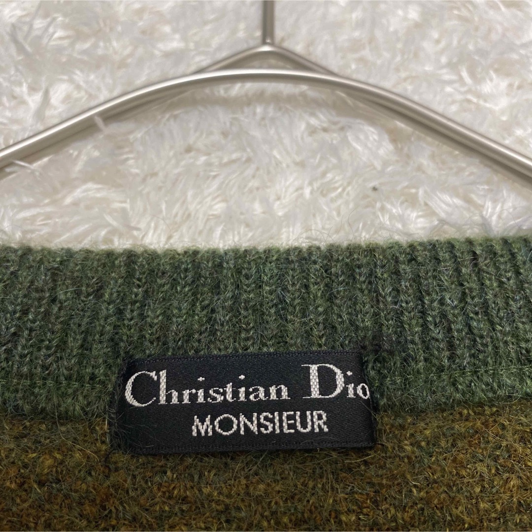 Christian Dior(クリスチャンディオール)の柄ニット　総柄　セーター　Dior 古着　バイカラー　ネイティブ　くすみカラー メンズのトップス(ニット/セーター)の商品写真