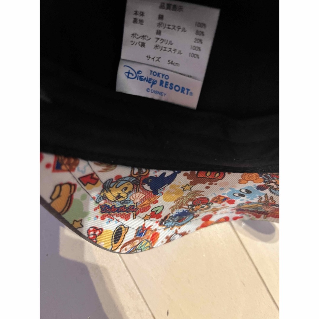 Disney(ディズニー)の美品　ディズニー　リゾート　ボンボン　ぼんぼり　キャップ　親子サイズ　セット レディースの帽子(キャップ)の商品写真