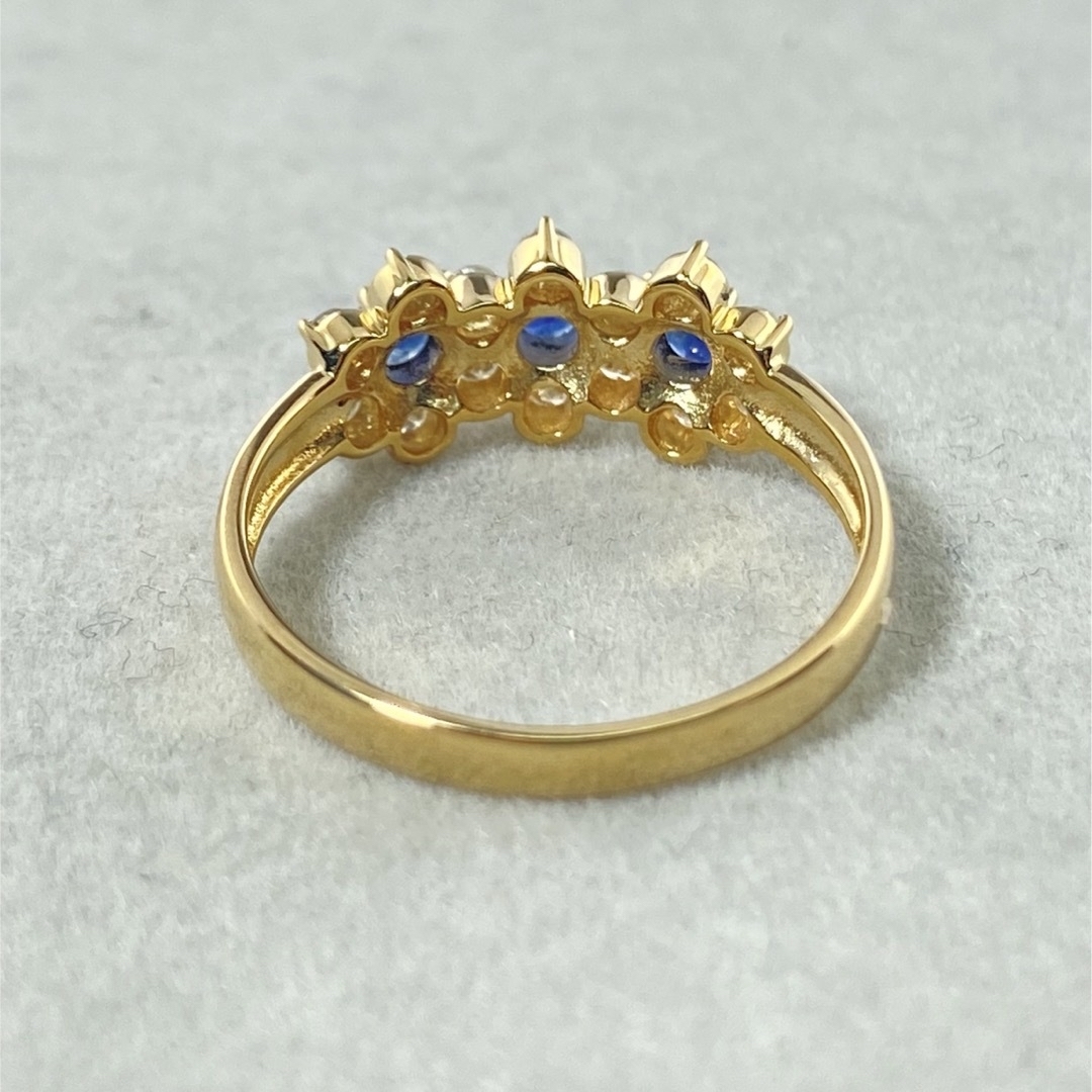 【24-45】サファイア　ダイヤモンド　リング　D0.3ct  レディースのアクセサリー(リング(指輪))の商品写真