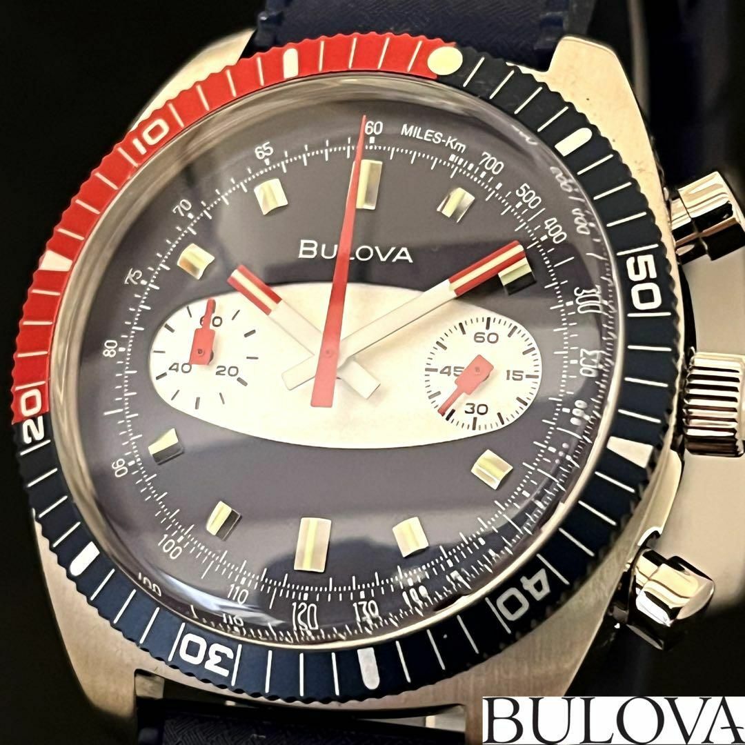 Bulova(ブローバ)の【レトロ且つ近代的】BULOVA/ブローバ/メンズ腕時計/お洒落/クロノグラフ メンズの時計(腕時計(アナログ))の商品写真