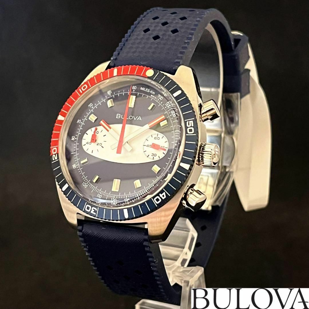 Bulova(ブローバ)の【レトロ且つ近代的】BULOVA/ブローバ/メンズ腕時計/お洒落/クロノグラフ メンズの時計(腕時計(アナログ))の商品写真