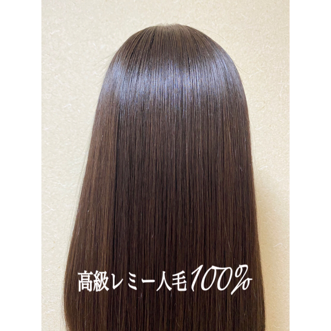 ウィッグ L 黒色55cm 人毛100%レミー医療用フルウィッグ ウィッグ L 黒色55cm 人毛100%レミー医療用フルウィッグ