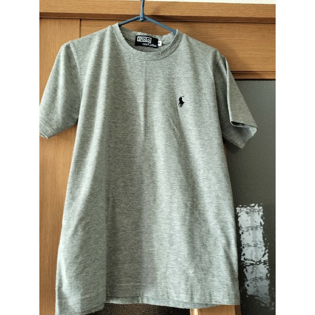 レディース　POLO Tシャツ　半袖　S グレー　綿100％ レディースのトップス(Tシャツ(半袖/袖なし))の商品写真