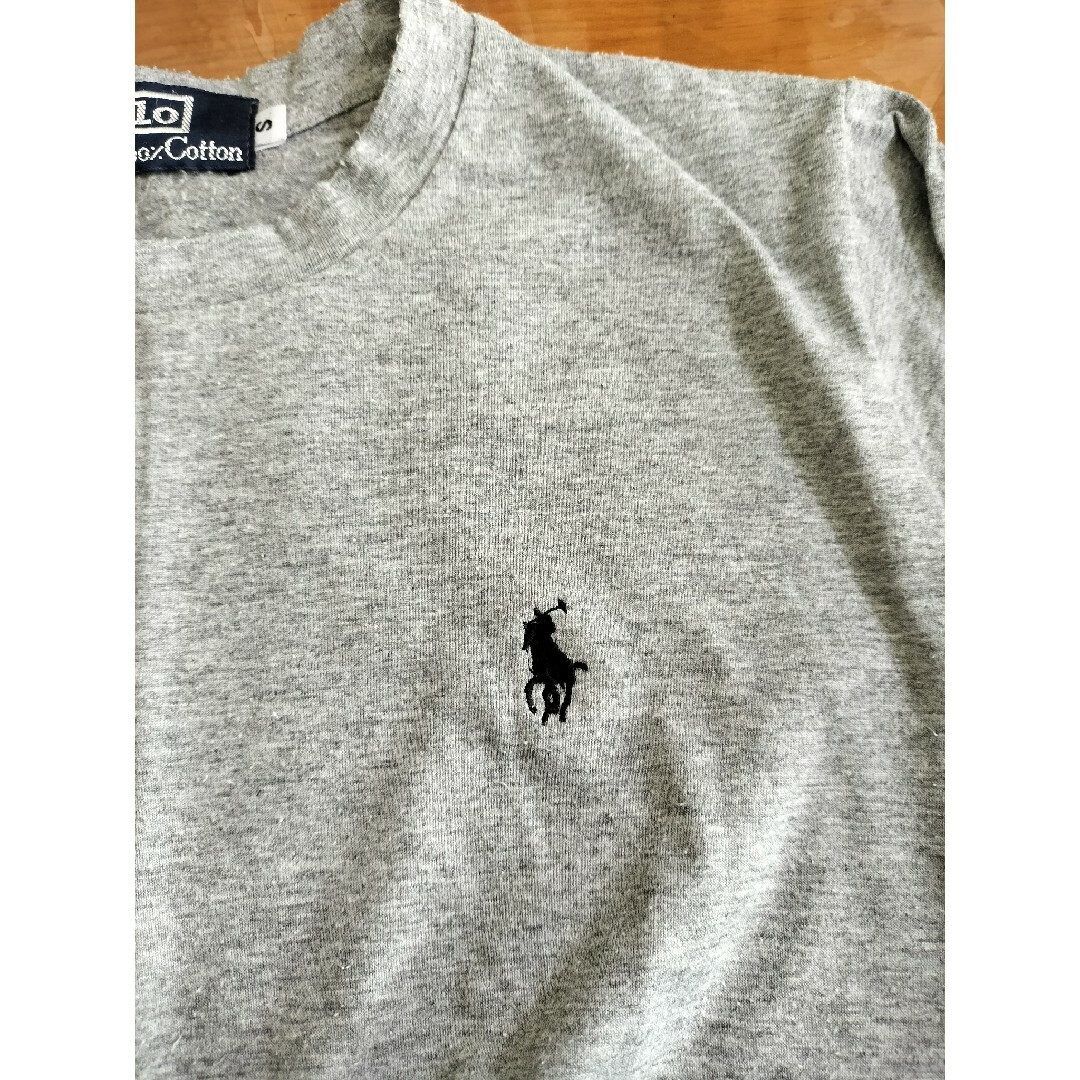 レディース　POLO Tシャツ　半袖　S グレー　綿100％ レディースのトップス(Tシャツ(半袖/袖なし))の商品写真