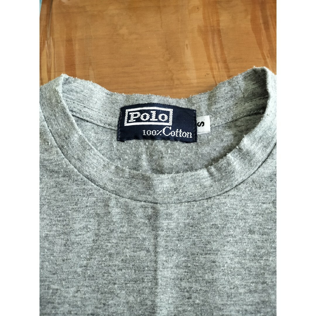 レディース　POLO Tシャツ　半袖　S グレー　綿100％ レディースのトップス(Tシャツ(半袖/袖なし))の商品写真