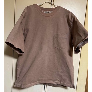 オーラリー(AURALEE)のAURALEE STAND-UP TEE 19SS パープルブラウン size3(Tシャツ/カットソー(半袖/袖なし))