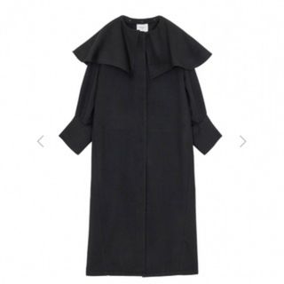 アメリヴィンテージ(Ameri VINTAGE)のAmeri 2WAY CAPE PUFF SLEEVE COAT ブラックコート(ロングコート)